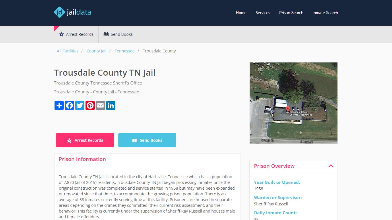 Trousdale County TN Jail Inmate Search and Prisoner Info - Hartsville, TN